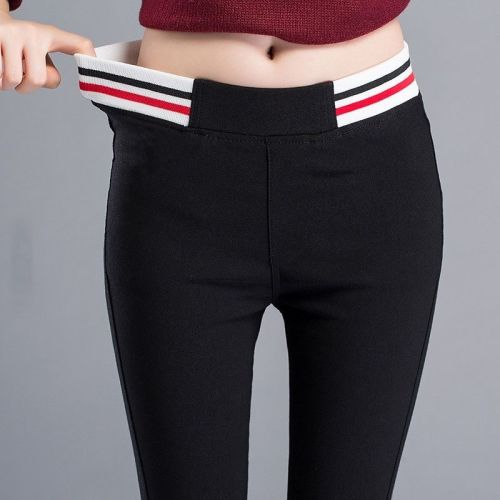 Buy one get one free leggings women's thin black outerwear pencil pants high waist slimming trousers Korean style nine-point pants