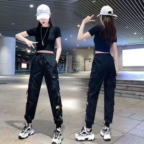 Overalls men's and women's 2023 autumn and winter plus velvet BF beam feet look thin Harem pants sports casual pants tide
