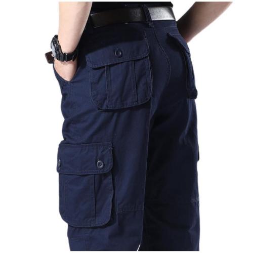 Overalls men's pure cotton work clothes pants wear-resistant loose autumn and winter multi-pocket labor insurance pants welding auto repair work clothes