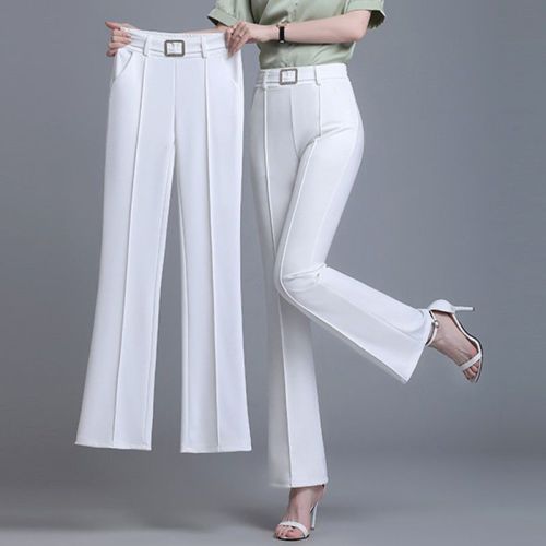  summer bell-bottoms women's high-waist slimming all-match suit pants women's straight drape wide-leg slim-fit casual trousers