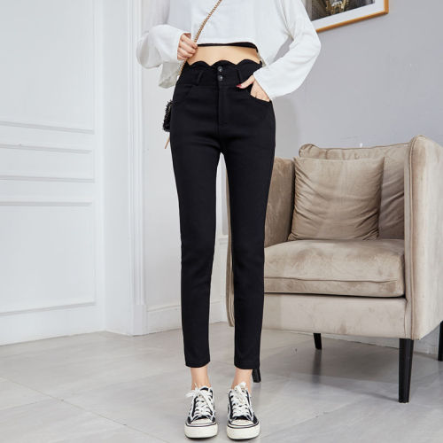 High waist elastic pants women's thin section 2023 new spring, summer and autumn leggings for outerwear tight slimming pants trendy