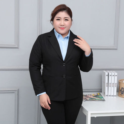 Extra large suit jacket female college students interview formal suit work clothes suit 200 catties fat mm professional wear