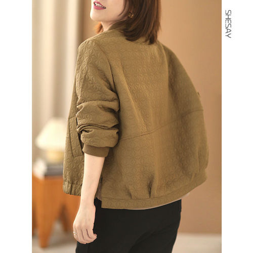 Niche design sense autumn new Korean style casual short coat loose slim stand collar baseball uniform coat jacket trendy