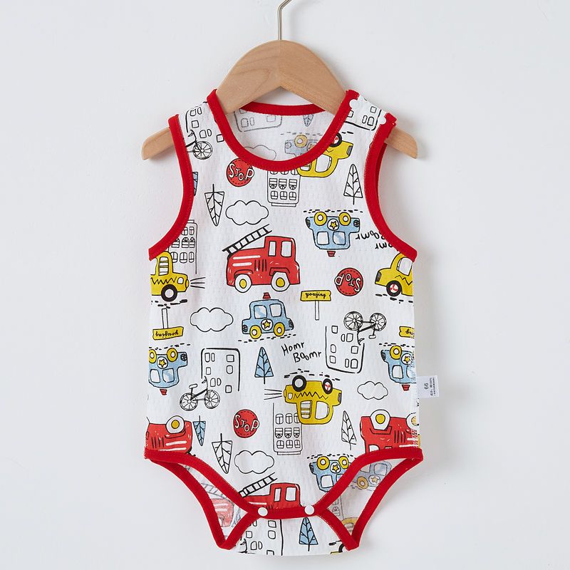 Baby vest cover clothing pure cotton spring and autumn male baby pajamas male newborn jumpsuit female baby vest bag fart clothing