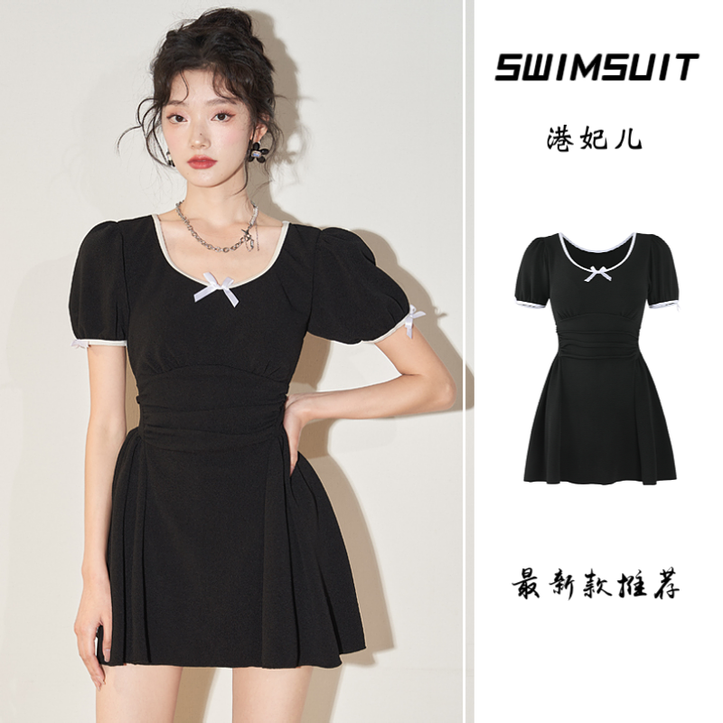 Swimsuit women's new 2022 hot style pure desire style sexy one-piece conservative slimming cover belly soaking hot spring swimsuit ins