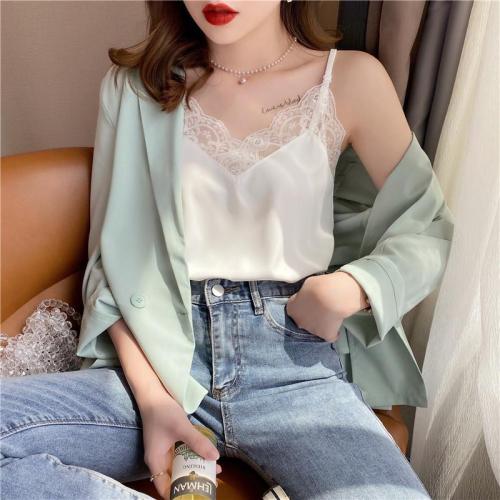 Buy one get one free camisole women's summer suit with loose lace sleeveless bottoming top for outerwear