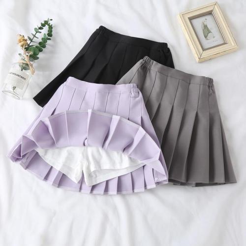 Girls pleated skirt summer Korean version of the white high-waist skirt student a-line skirt girl black slim skirt