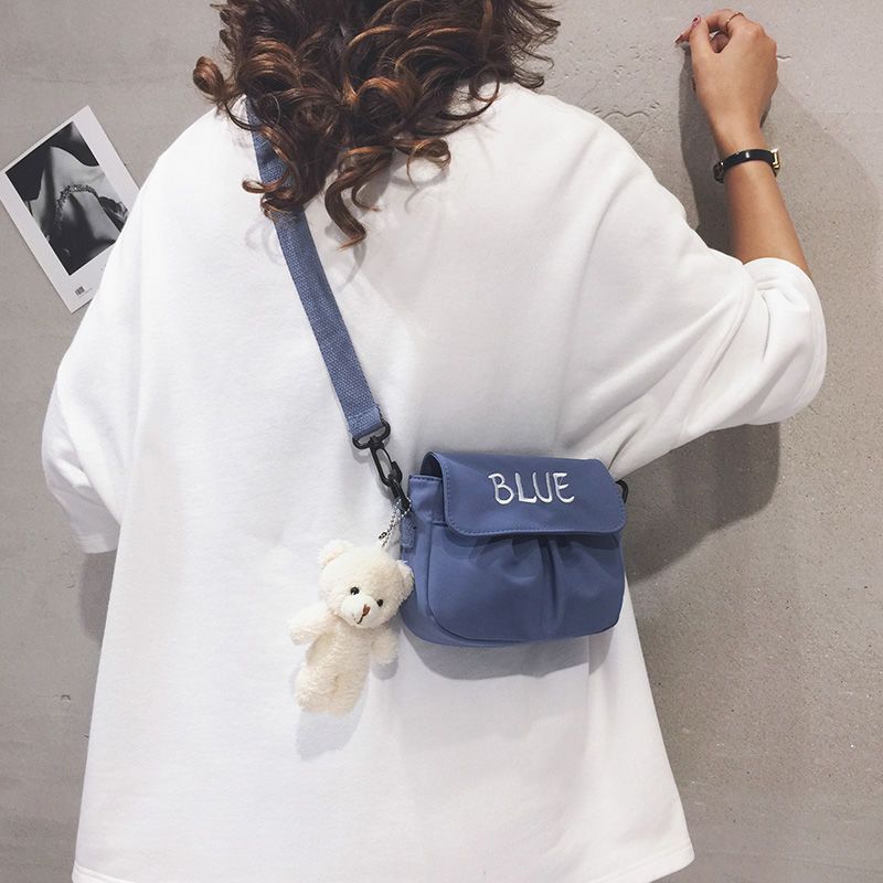 Canvas bag women's new Japanese Harajuku cute shoulder bag ins all-match casual girl Messenger small bag