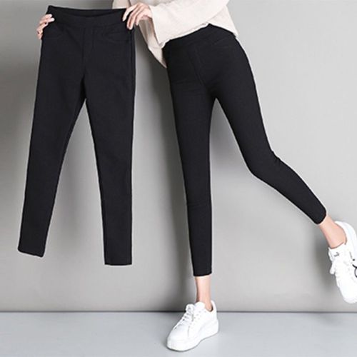 Extra large fat MM200 catty spring and autumn thin leggings women's trousers wearing small feet pencil pants slim slim trousers