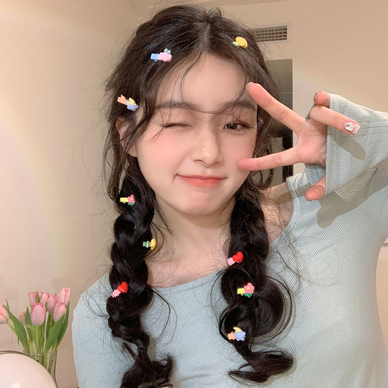 Color mini small hairpin set clip hairpin clip bangs clip duckbill clip hair accessories headdress 2022 new