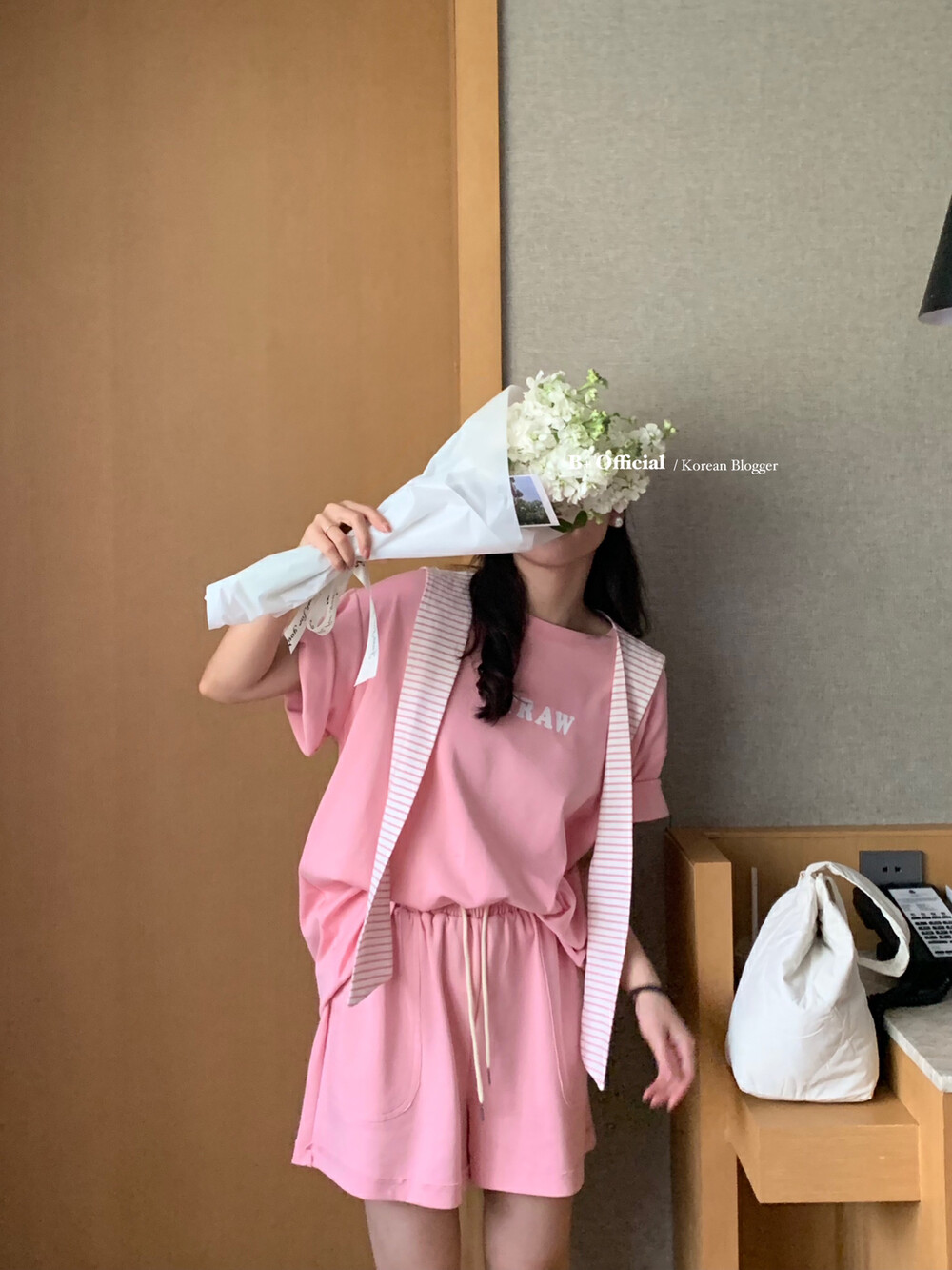 [B Plus] Spring lazy casual short-sleeved T-shirt (with shawl) 23-8911-2# FHX