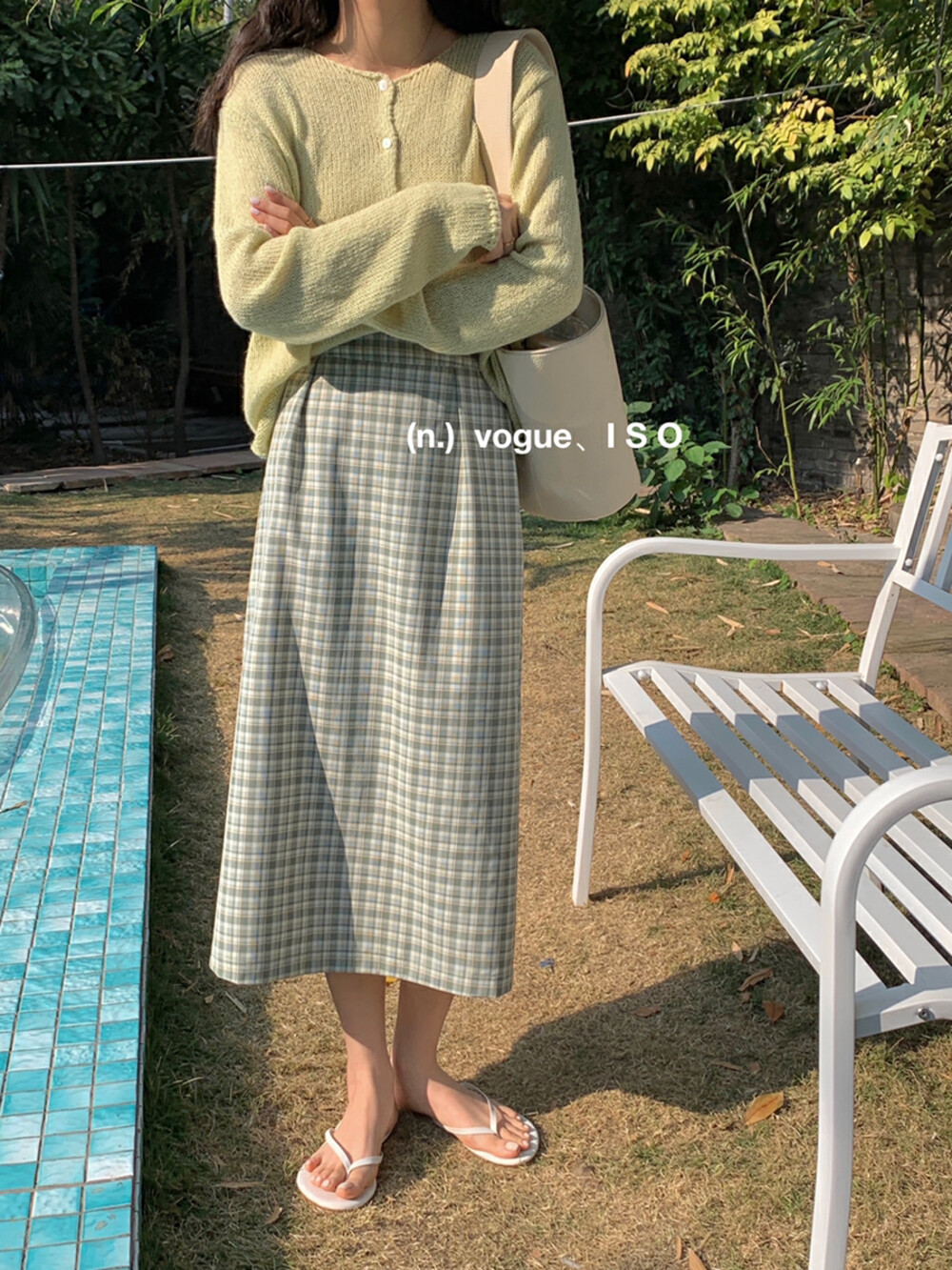 2023 early spring new! 【ISO Korean】Korean plaid all-match casual skirt A2907# HJY