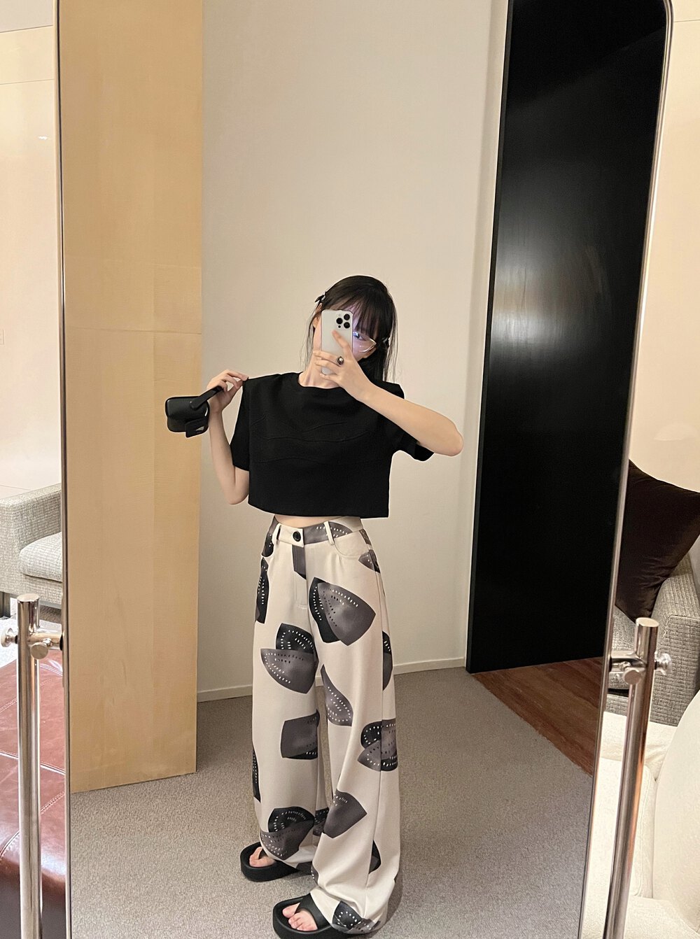 [UNITY] 2023 summer new unique design wide-leg pants niche high-end casual pants Y230316# ZXL