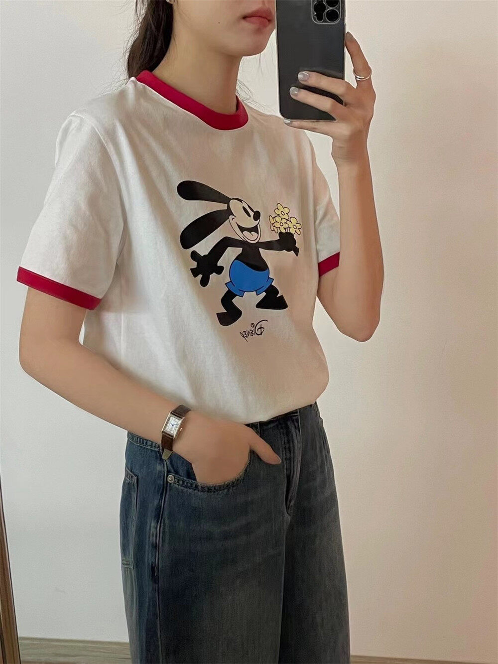 Hot pattern!  【FEIDING】Fun Mickey fashion casual short-sleeved T-shirt YS8-859# CLS