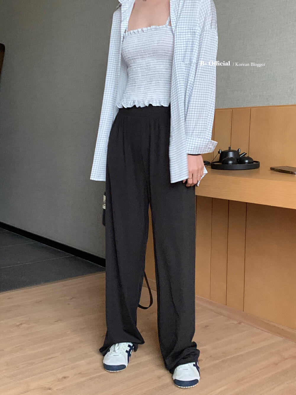[B plus] spring simple all-match skin-friendly and comfortable casual pants 23-8914-2# FHX