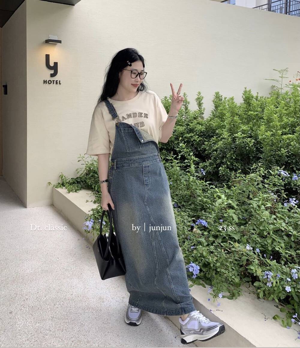 2023 early spring new! 【DT CLASSIC】Korean version of age-reducing denim overalls D5317-F1# ZXL