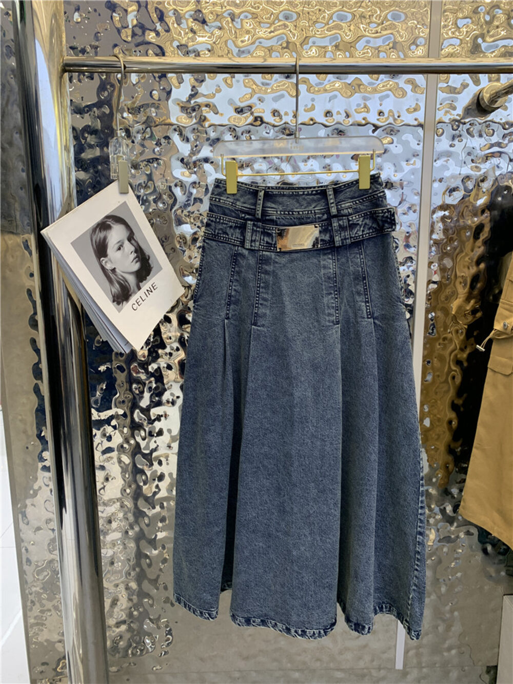 [Yairou] High Waist Slim Loose Denim Skirt D582# LXC