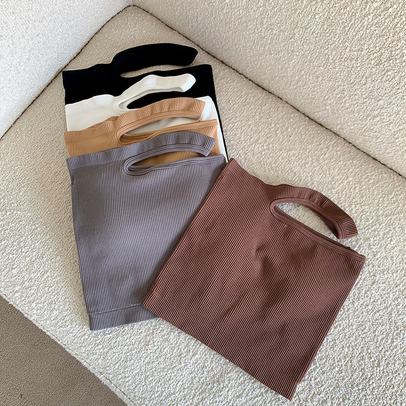 Real price~Sexy fashion camisole design sense tube top single shoulder strap sleeveless top for women