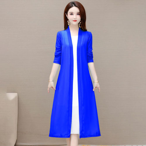  new summer ice silk gauze shawl all-match cardigan breathable thin section outside with loose coat sun protection clothing women