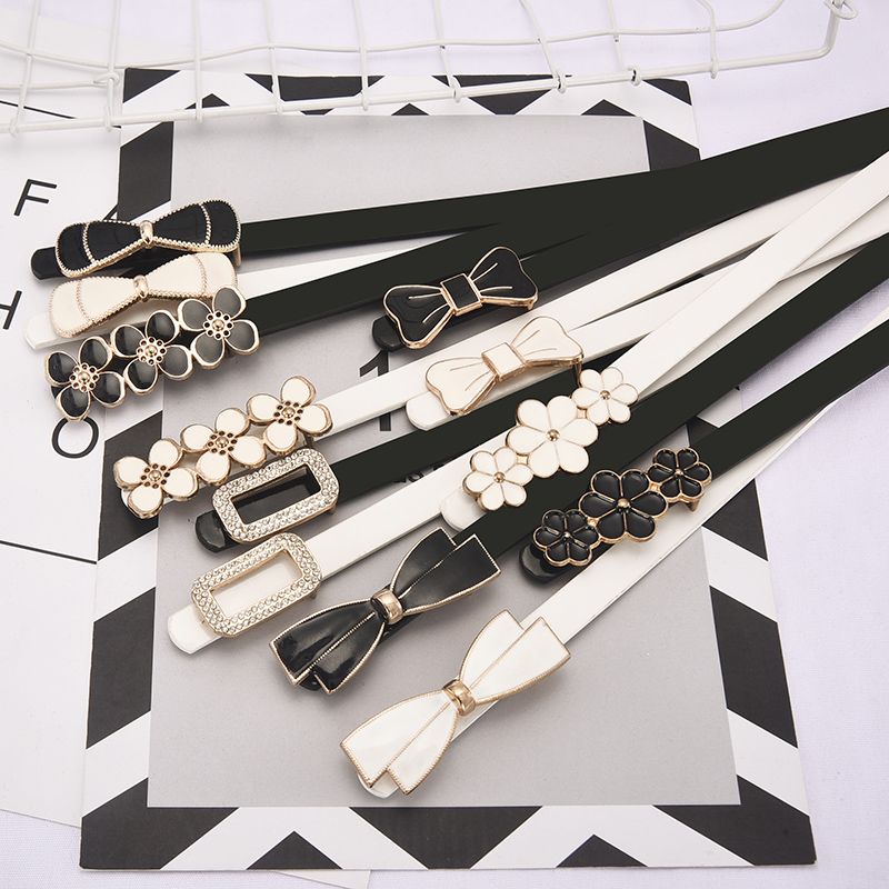 Belt female simple matching skirt jeans Korean version ins student personality belt trend retro simple belt