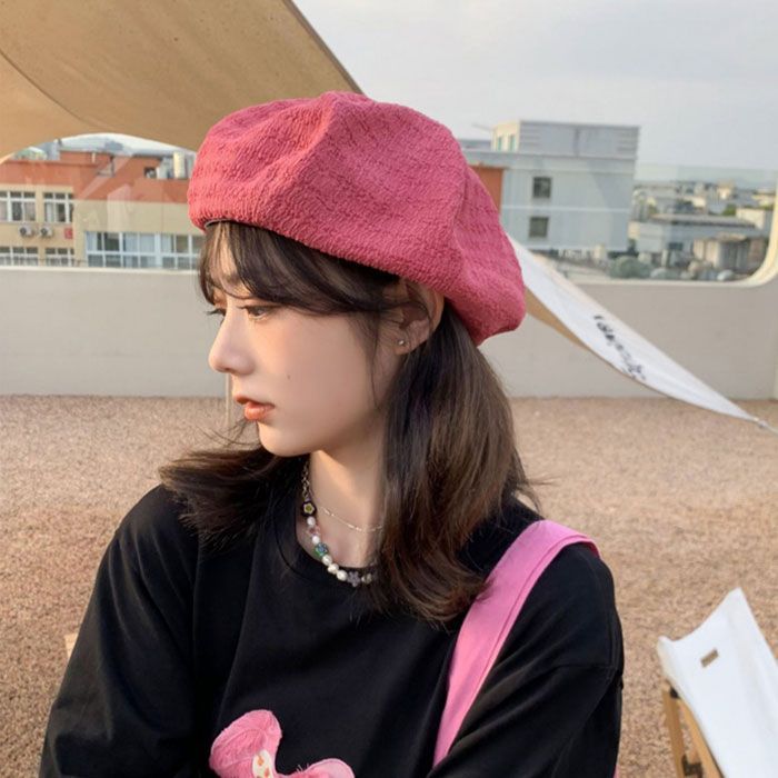 Beret hat girls spring and summer thin section niche painter hat shopping retro literature and art cute beret hat trendy outing