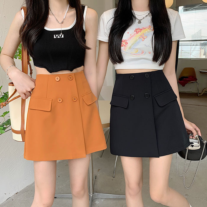 Real price~2023 new a-line skirt summer new design sense small crowd high waist slim skirt