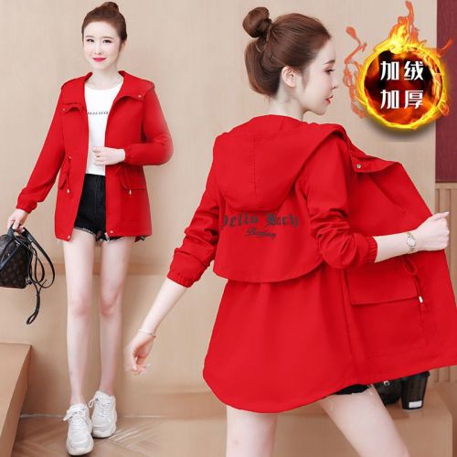 Plush and thickened winter cotton-padded jacket women's clothing  new trendy Korean version loose large size foreign style mid-length windbreaker