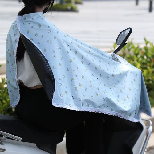 Motorcycle riding sun protection clothing lengthened and thickened outdoor driving sun protection clothing women's summer long shawl battery car cloak
