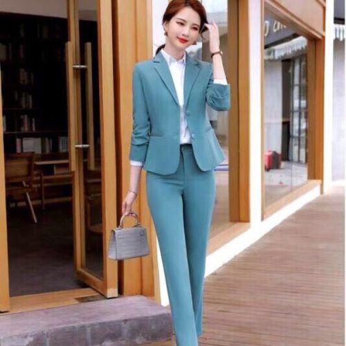 High-end suit suit femininity jacket autumn and winter hotel work clothes women's three-piece professional formal wear college students
