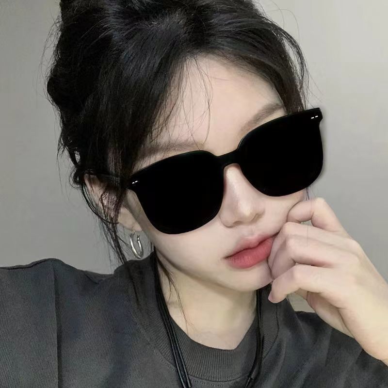 Sunglasses women's high-end feeling ins anti-ultraviolet sunscreen big face looks thin and fried street shows small face