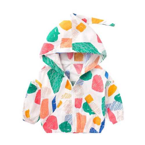 Baby cotton sunscreen clothes boys and girls air-conditioning shirt summer baby 1 year old 2 children 3 thin coats