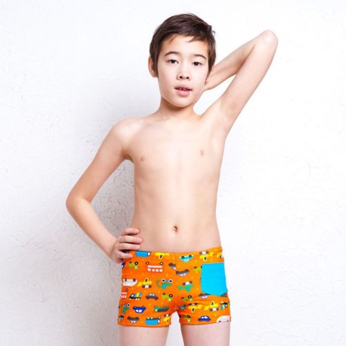 Boys swimming trunks fashion swimwear cartoon big boy boxer swimming trunks hot spring children's swimsuit