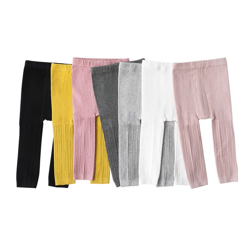 Baby leggings for men and women spring and autumn one-year-old foreign style large pp cotton thin section baby white outerwear pantyhose can be opened