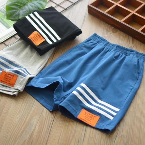 Thin and soft cotton boy's sports shorts summer children's clothing pure cotton casual five-point pants for big children loose pants