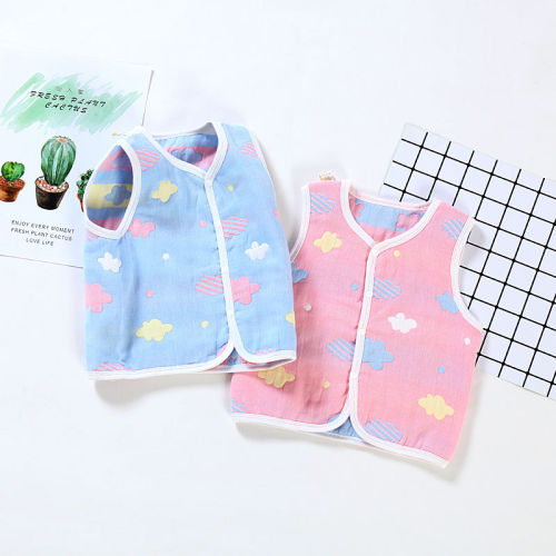Summer baby vest baby cotton spring and autumn newborn summer thin vest gauze vest vest for boys and girls