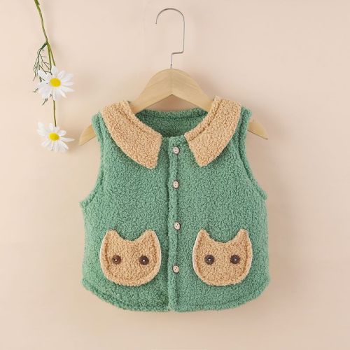 Boys and girls vest autumn and winter baby spring and autumn style foreign style baby 0 13 years old cute quilted children's vest