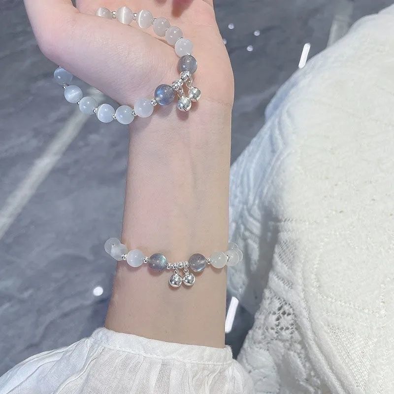 Bell bracelet 2022 new style little fairy bracelet gray moonlight ins style small crowd design boudoir honey same style small gift