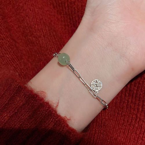 Transfer bead bracelet female ins high-end design sense of cold wind students girlfriends trend jewelry new all-match gift