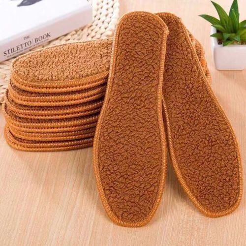 Insole men's and women's winter lamb velvet comfortable plus velvet imitation wool breathable sweat-absorbent soft bottom cold-proof warm autumn and winter thickened