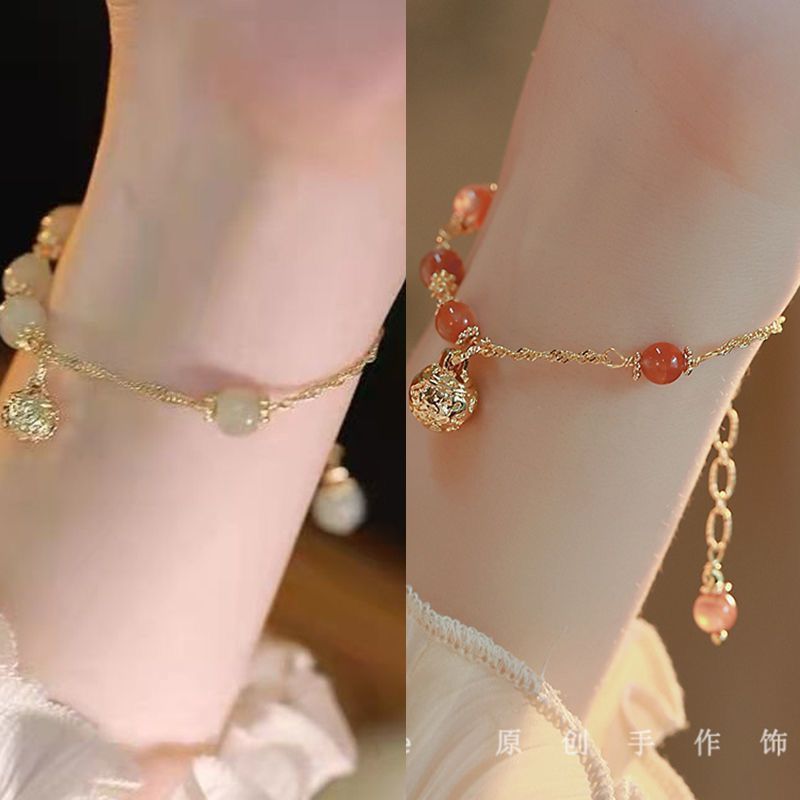 New Chinese style bracelet women's ancient style super fairy bell 2022 new hot style ins high-value white student girlfriends