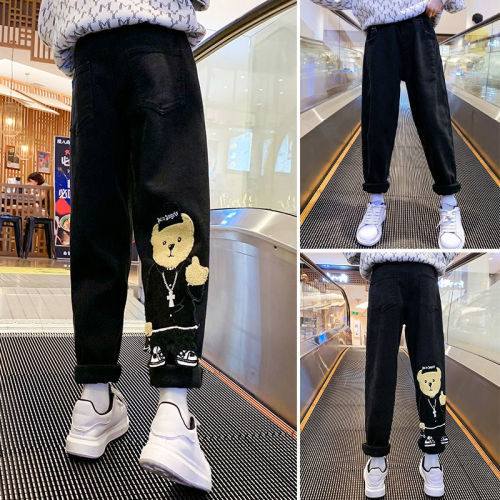 Girls' Jeans Spring and Autumn New Girls' Big Boys Casual Trousers Children's Loose Harem Pants Fashion Carrot Pants