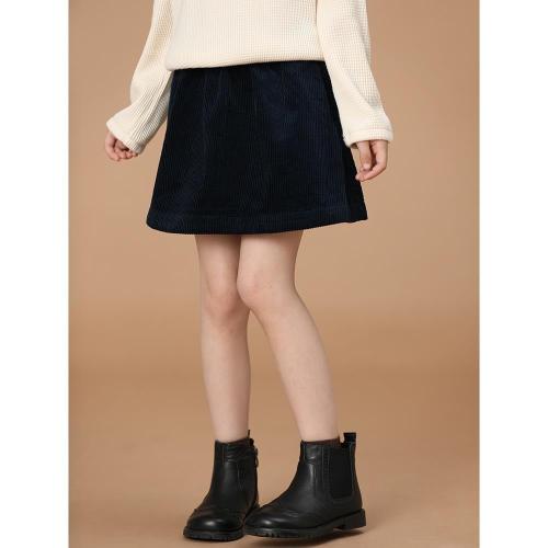Lin Wanwan's same style children's clothing autumn and winter children's girls corduroy skirt a word casual college style baby skirt