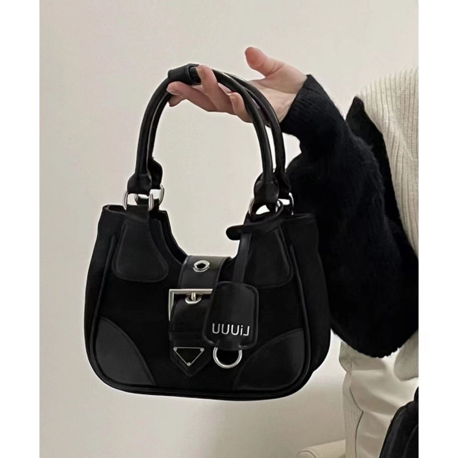 Soft bag sweet cool hot girl motorcycle wind hobo armpit bag niche design sense one shoulder Messenger bag female