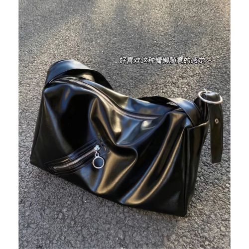  new original y2k hot girl soft leather bag high-end sense tote bag Messenger shoulder casual large-capacity bag