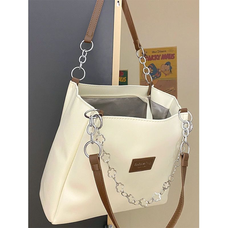 Large-capacity bag women's new explosive style niche one-shoulder large bag high-quality texture class commuting tote bag