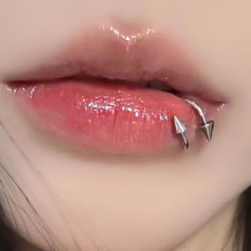 S ring lip nail ear bone nail accessories lip nail ball titanium steel outer spiral lip ring drinkable basic sweet cool jewelry