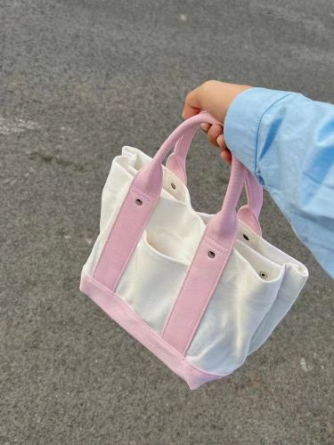 Fashion large-capacity women's bag Japan Rakuten new canvas bag lunch bag handbag small bag trendy mommy tote bag