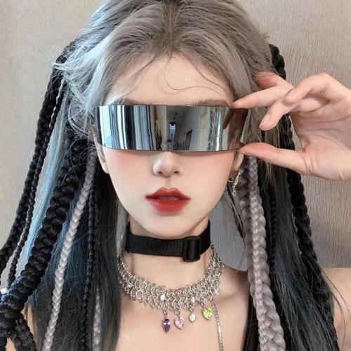 Futuristic cyberpunk glasses bar disco party annual meeting funny conjoined sunglasses men and women personality sunglasses
