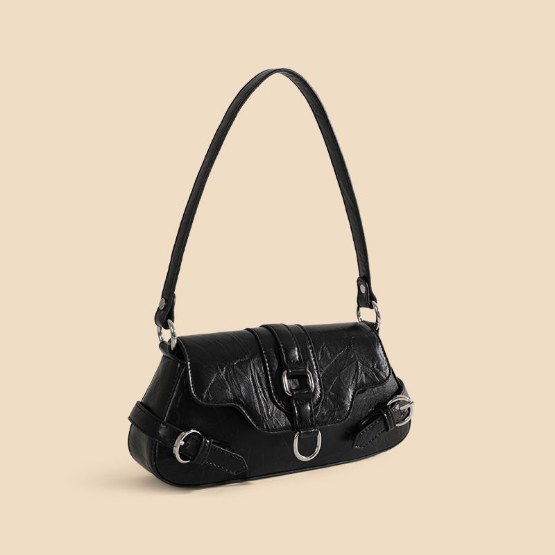 This year's popular bag women's 2023 summer new motorcycle style crocodile pattern underarm bag fashion shoulder bag Messenger bag