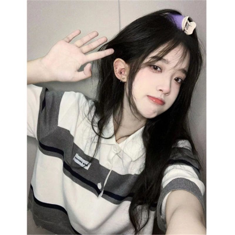 Short-sleeved t-shirt women's trendy brand oversize loose all-match half-sleeved summer new Korean version of pure white five-quarter sleeve top